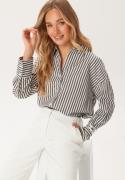 ONLY Onloregon Solo Shirt Bright White Stripes:EIFFEL TO XS