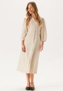 YAS Yasflaxy 3/4 LINEN SHIRT DRESS Birch 34