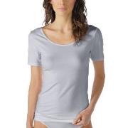 Mey Cotton Pure Short-Sleeved Top Gråmelerad bomull 44 Dame