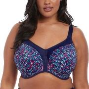 Elomi BH Energise Underwire Sport Support Bra Marine mønster D 85 Dame