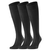 Falke Strømper 3P Tiago Knee-high Svart bomull Str 45/46 Herre