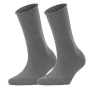 Falke Strømper 2P Women Casual Happy Sock Grå Str 39/42 Dame