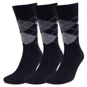 Amanda Christensen Strømper 3P True Ankle Argyle Sock Svart/Grå Str 43...