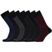 JBS Strømper 7P Bamboo Socks Svart stripet Str 41/45