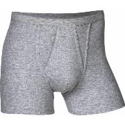 JBS Basic Fly Boxer Grå bomull 3XL Herre