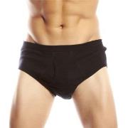 JBS Basic Fly Brief Svart bomull X-Large Herre