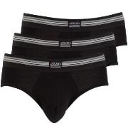 Jockey 3P Cotton Stretch Brief Svart bomull Large Herre