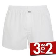 Jockey Woven Poplin Boxer Shorts Hvit bomull Large Herre