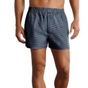 Jockey Woven Poplin Boxer Shorts Marine Rutete bomull X-Large Herre