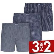 Jockey 3P Woven Soft Poplin Boxer Shorts Marine bomull Large Herre