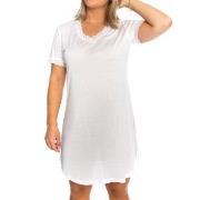 Lady Avenue Silk Jersey Nightgown Benhvit silke Small Dame