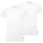 Levis 2P Base Crew Neck T-shirt Hvit bomull Small Herre