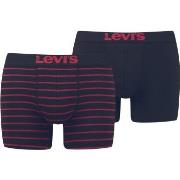 Levis 2P Base Stripe Boxer Marine/Rød bomull Medium Herre