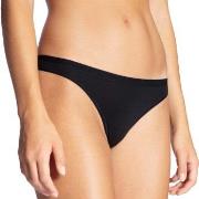 Calida Truser Natural Comfort Thong Svart bomull Small Dame