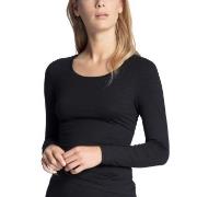 Calida Natural Comfort Top Long Sleeve Svart bomull X-Small Dame