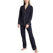 Calida Night Lovers Pyjama With Collar Mørkblå bomull Medium Dame