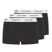 Calvin Klein 3P Cotton Stretch Low Rise Trunks Svart bomull Small Herr...