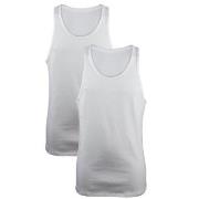 Calvin Klein 2P Modern Cotton Stretch Tank Hvit bomull Large Herre