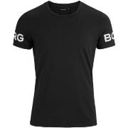 Björn Borg Performance Tee Svart polyester Medium Herre