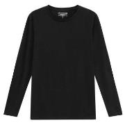 Bread and Boxers Long Sleeve Crew Neck Svart økologisk bomull X-Large ...