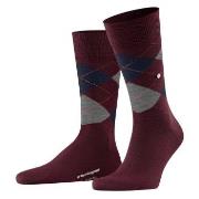 Burlington Strømper Edinburgh Wool Sock Mørkrød   Str 40/46 Herre