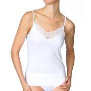 Calida Feminin Sense Spaghetti-Top Hvit bomull X-Large Dame