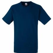 Fruit of the Loom Heavy Cotton T Marine bomull Large Herre