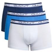 Gant 3P Basic Cotton Trunks Blå/Hvit bomull Small Herre