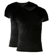 Gant 2P Basic V-Neck T-Shirt Svart bomull Medium Herre