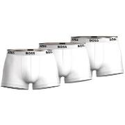 BOSS 3P Cotton Stretch Trunks Hvit bomull Large Herre