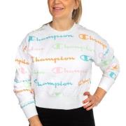 Champion American Classics Women Crewneck Print Hvit Mønster Small Dam...