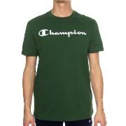 Champion Classics Men Crewneck T-shirt Mørkgrørnn  bomull Medium Herre