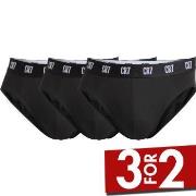 CR7 Cristiano Ronaldo 3P Basic Brief Svart bomull Large Herre