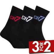 CR7 Cristiano Ronaldo Strømper 3P Boys Socks Svart Strl 30/34