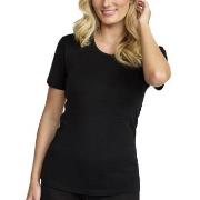 Damella Wool T-Shirt Svart merinoull X-Large Dame