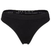 Decoy Truser String Svart polyamid Large Dame