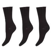 Decoy Strømper 3P Thin Comfort Top Socks Svart Strl 37/41 Dame