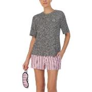 DKNY 100 DKNY Short Pj Set Grå/Rosa X-Large Dame