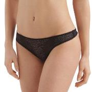 DKNY Truser Modern Lace Trim Thong Svart nylon X-Large Dame