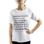 DKNY Spell It Out Short Sleeve Tee Hvit X-Small Dame