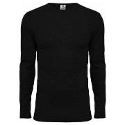 Dovre Long Sleeve Crew Neck Svart bomull Small Herre