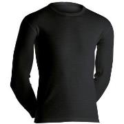 Dovre Long Sleeve Wool Crew Neck Svart merinoull Small Herre