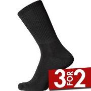 Egtved Strømper Cotton Terry Sole Sock Svart Str 40/45 Herre