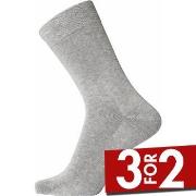 Egtved Strømper Pure Cotton Socks Lysgrå bomull Str 40/45 Herre