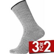 Egtved Strømper Wool No Elastic Rib Socks Grå Str 45/48