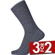 Egtved Strømper Wool No Elastic Rib Socks Blå Str 40/45