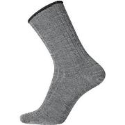 Egtved Strømper Wool No Elastic Rib Socks Stålgrå Str 36/41