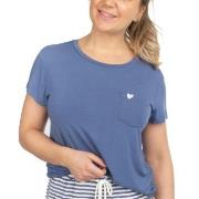 Missya Softness Modal T-shirt Blå modal Small Dame