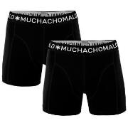 Muchachomalo 2P Solid Boxer UPP1 Svart bomull Small Herre