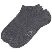 Pierre Robert Strømper 2P Wool Low Cut Socks Grå Str 37/40